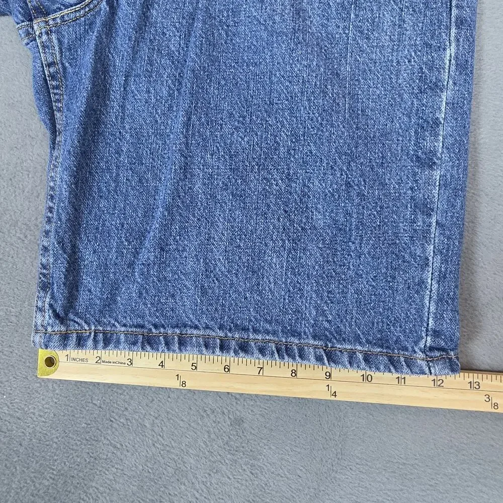 Levi's 469 Loose Denim Shorts Mens W36 Blue Medium Wash Relaxed Casual